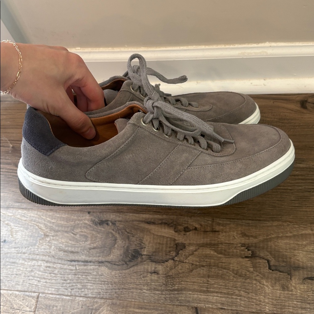 Men’s Peter Millar Crown Crafted Vantage Suede Sneaker Gray Size 9 - Picture 4 of 8